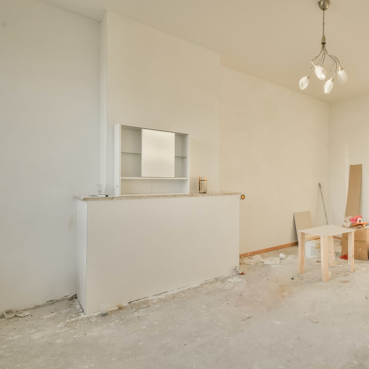 A spacious room under renovation